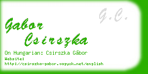 gabor csirszka business card